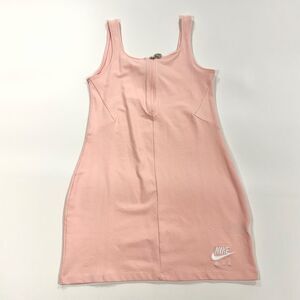 Pink Nike Air sleeveless tank dress with half zip front size M
